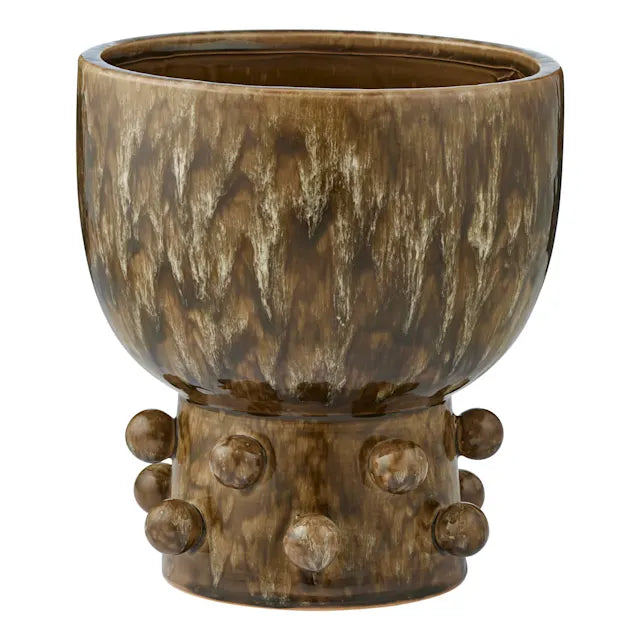 Pip Ceramic Footed Pot Olive