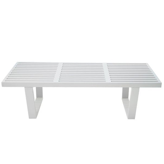 Replica George Nelson Platform Bench White | 152cm