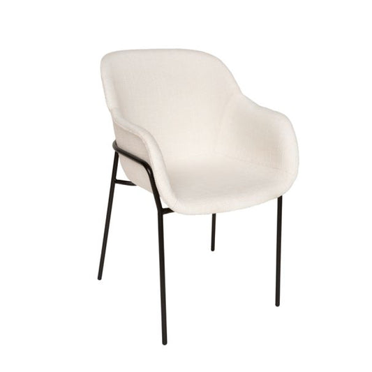Milan Fabric Dining Chair Ivory