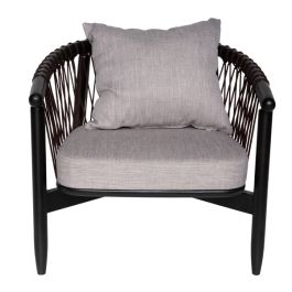 Replica Crosshatch Rope Lounge Chair Black