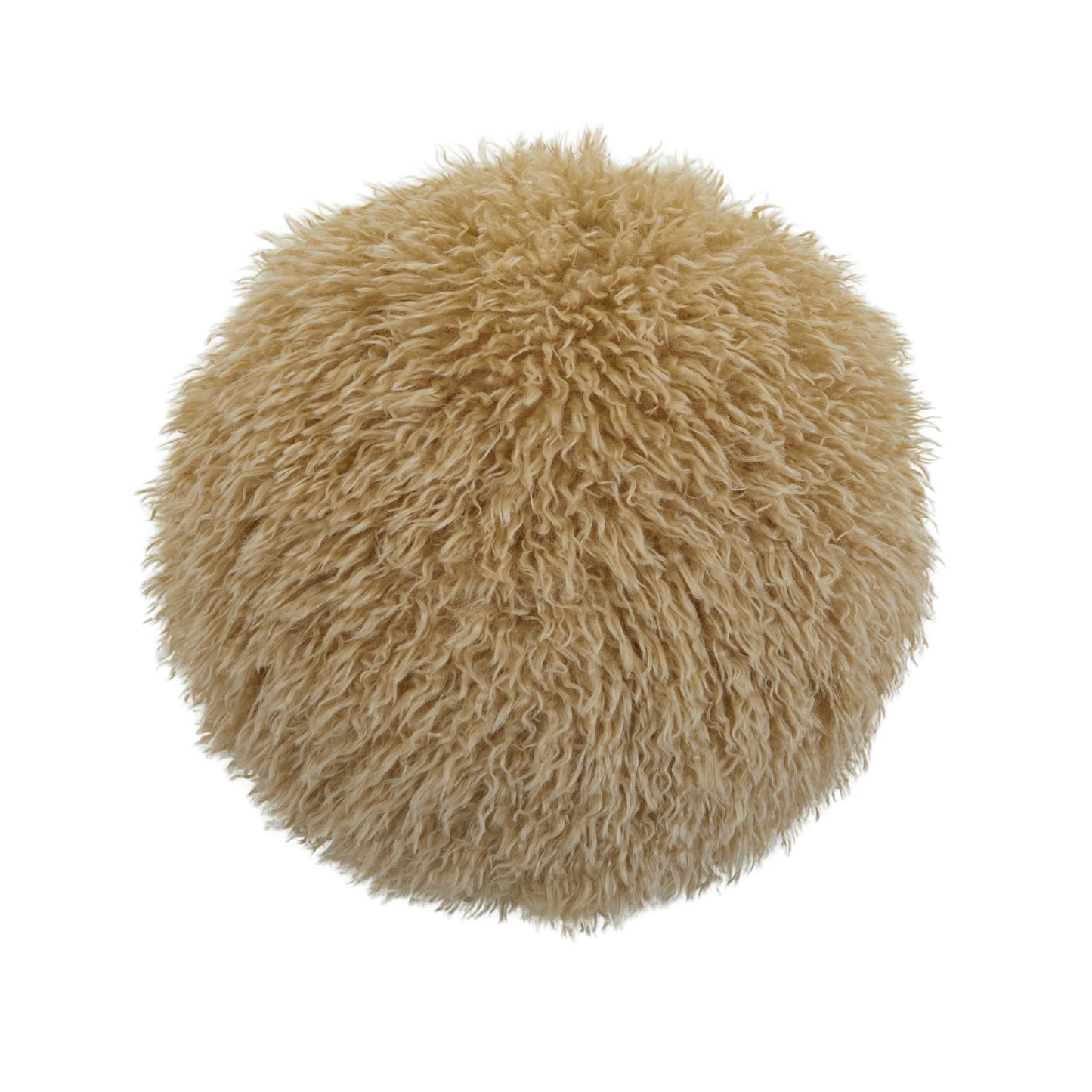 Pelaje Faux Fur Round Cushion 40cm Sand