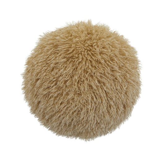 Pelaje Faux Fur Round Cushion 40cm Sand