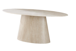 Travertine Oval Dining Table