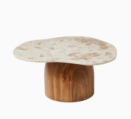 Avi Marble/Wood Coffee Table