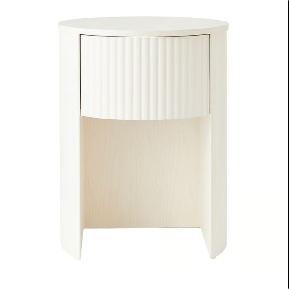 Georgia Bedside Table White