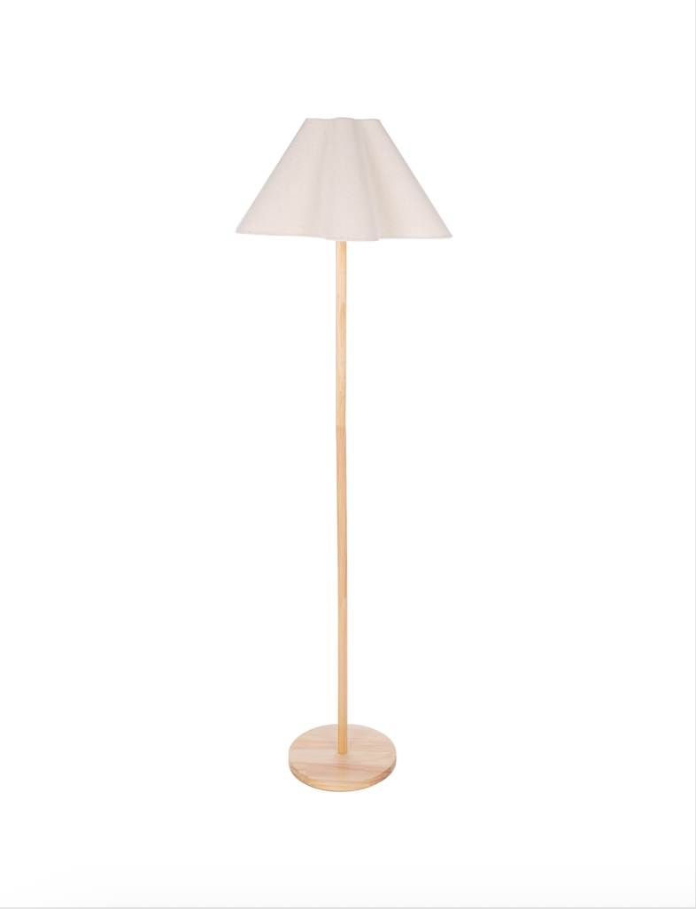 Cullen Wooden Floor Lamp White