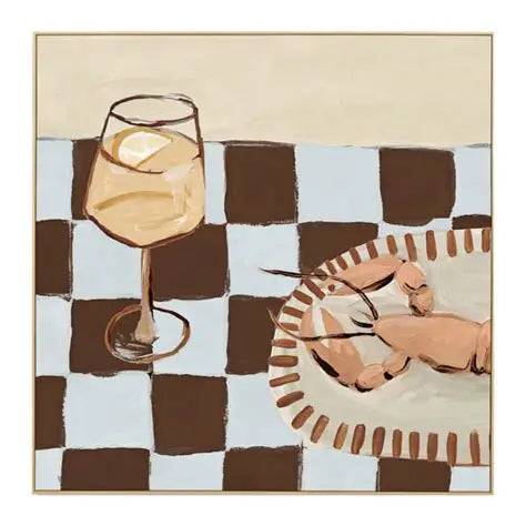 Seaside Dining Blue 3 Canvas