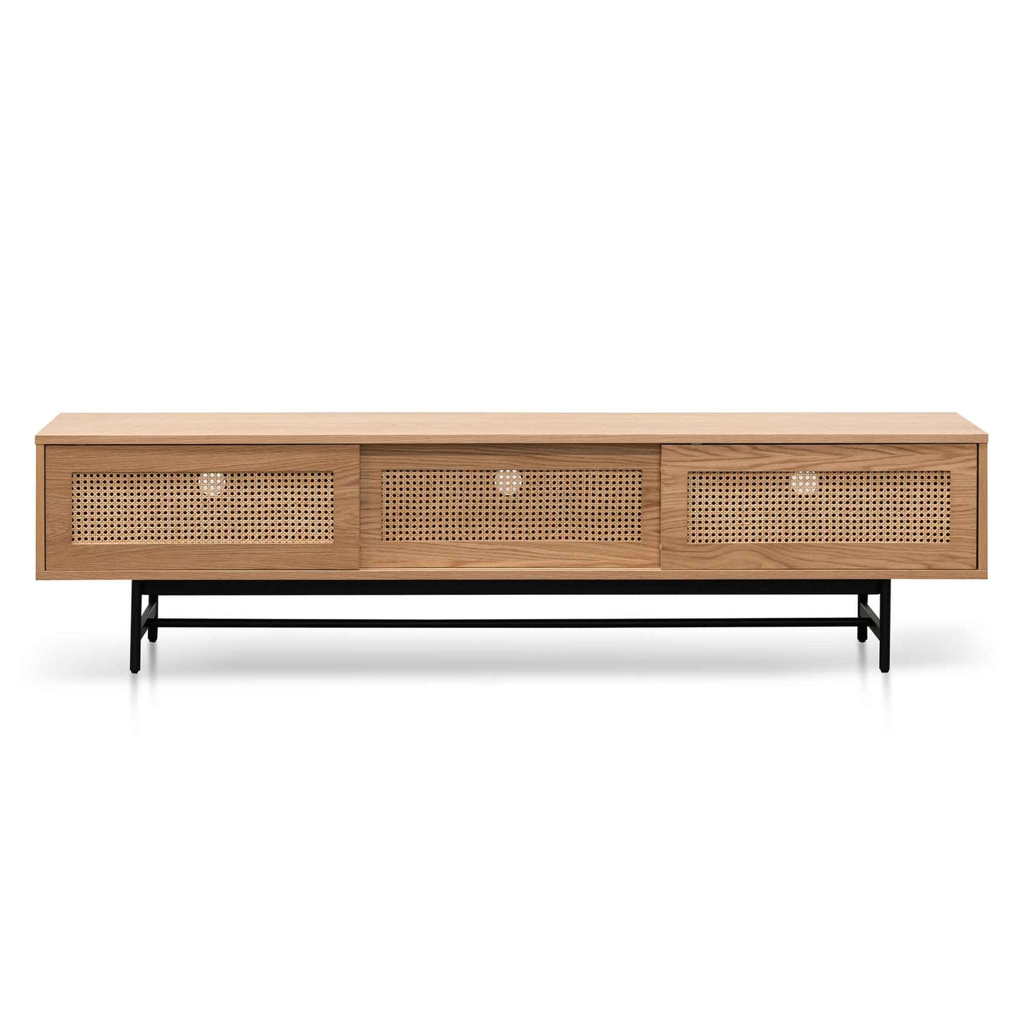 2m Natural Oak TV Entertainment Unit | Rattan Doors