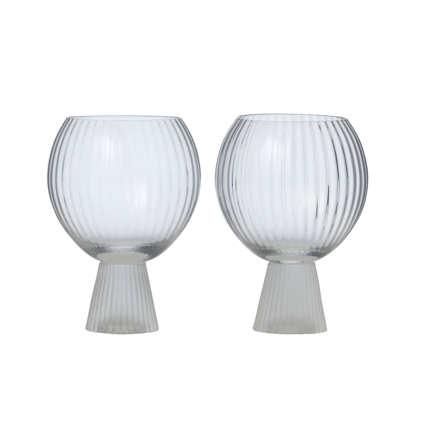 Brighton S/2 Balloon Glass 10x14cm Clear
