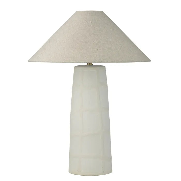 Kemp Ceramic Lamp 43x56.5cm Natural/Wht