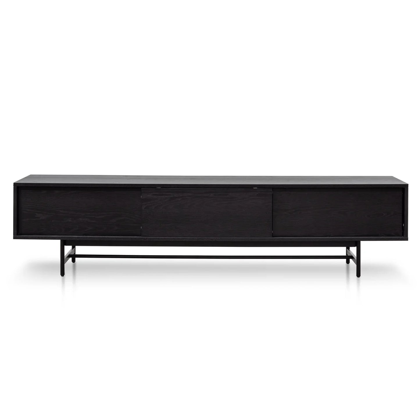 2.1m Wooden Entertainment TV Unit | Full Black